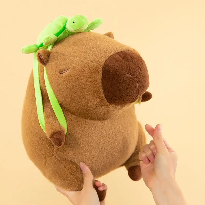 Super Cute Capybara With Turtle Backpack Capibara Plush Doll Giant Kawaii Stuffed Animal Doll Children Kids Birthday Gift Toys