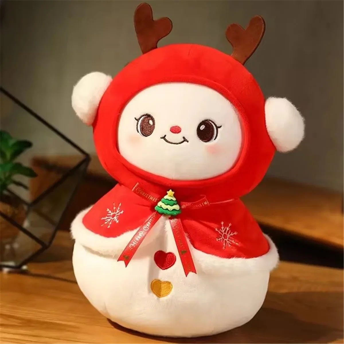 New Funny Creative Christmas Series Apple Deer Tree Snowman Soft Plush Toys Sofa Decoration Birthday Festival Present