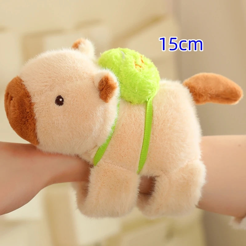 New Rytanda Capybara Clap Circle Toys Hold Ball Knapsack Pendant Pink Capybara Plush Hand Ring Fun Pop Kids Christmas Gift