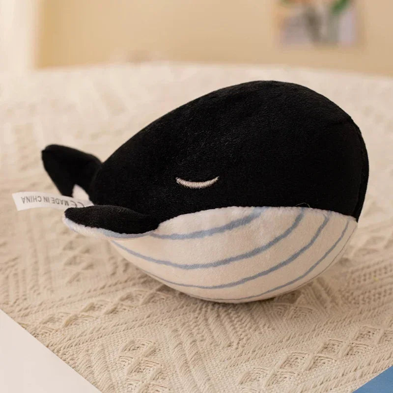 12CM Plush Whale Pendant Soft Stuffed Sea Animal Plush Toy Cartoon Blue Whale Keychain Bag Decoration Cute Birthday Gift