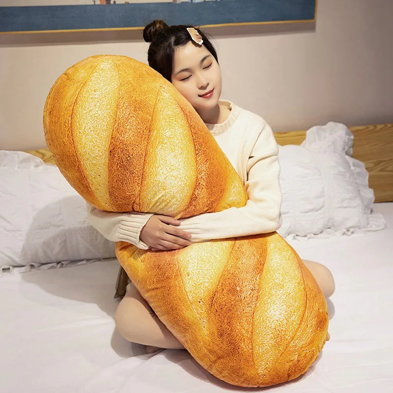 Simulation Big Bread Baguette Plush Pillow Toy Soft Kawaii Food Plush Toy for Kids Children Boy Girl Birthday Christmas Gift