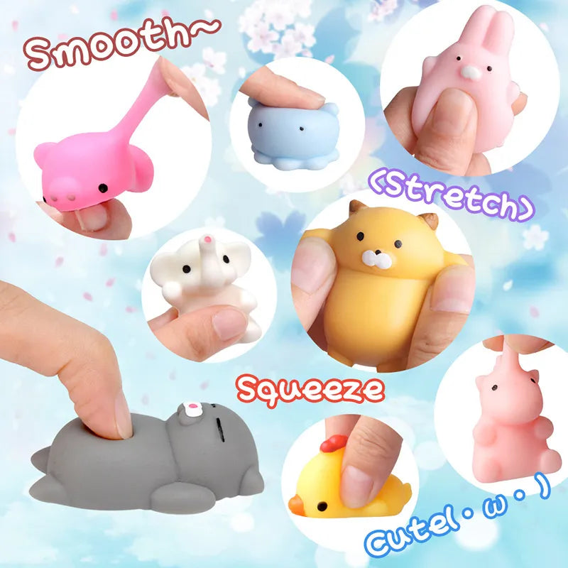 10/50PCS Mini Squishy Toys Mochi Squishies