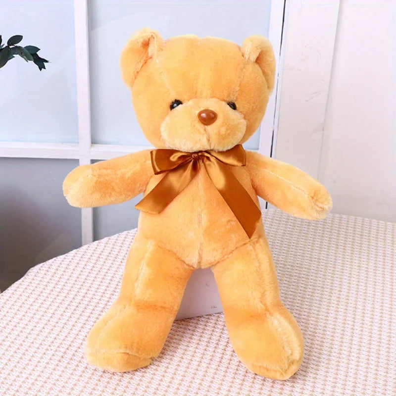 Multicolored Ribbon Teddy Bear Plush Toy Doll Soft Animal Dolls Birthday Party Wedding Decoration Christmas Thanksgiving Gift