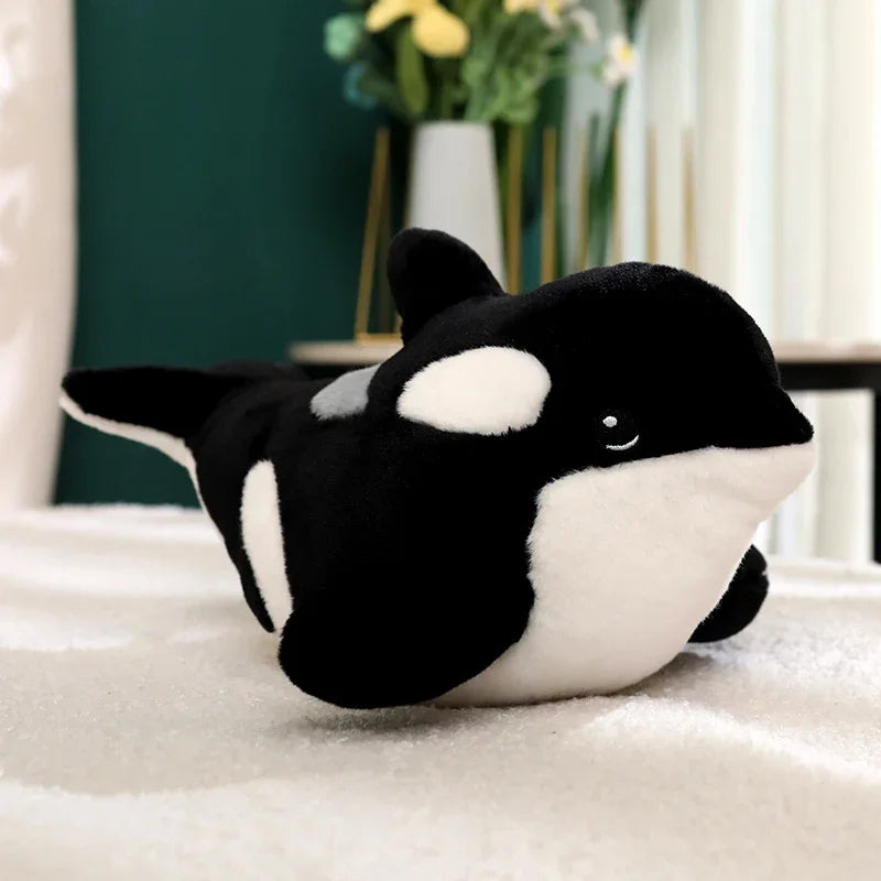 Simulated Killer Whale Plush Toys Stuffed Orcinus Orca Fish Doll Cute Shark Cartoon Soft Sleep Pillow Kids Girls Baby Gift