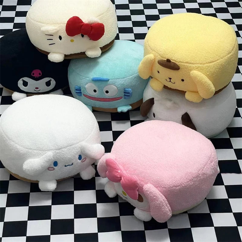 Japanese Style Pochacco My Melody Plushies Soft Hangyodon Cinnamoroll Kuromi Stuffed Sitting Cushion Tatami Girly Home Decor