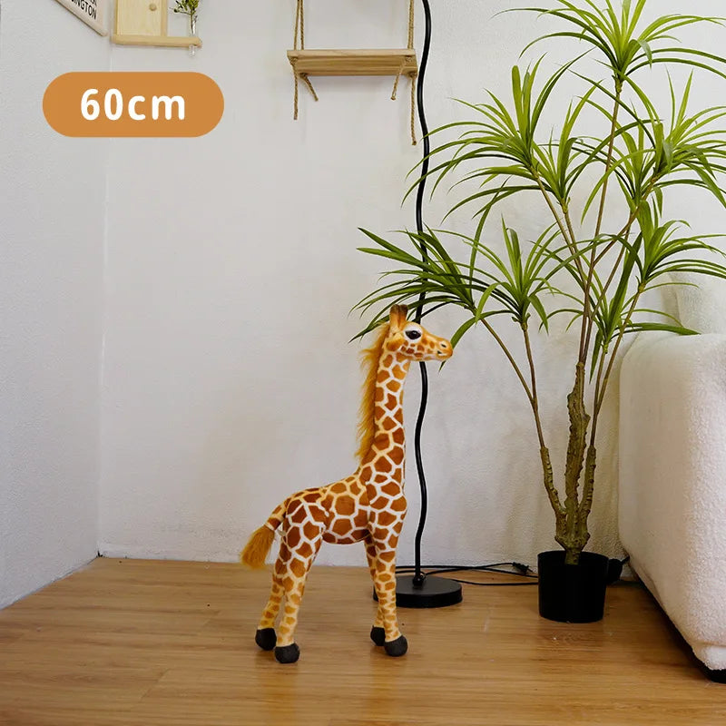 50-140cm High Quality Giant Real Life Giraffe Plush Toys Stuffed Animal Doll Soft Kids Children Baby Birthday Gifts Room Decor