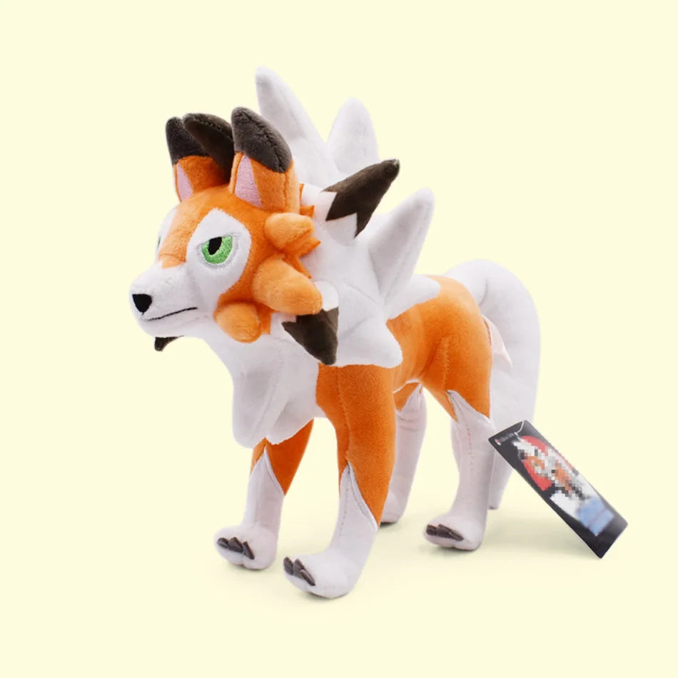 Pokemon Anime Shiny Lycanroc Soft Plush Toy Kawaii Cartoon Midnight Midday Lycanroc Wolf Stuffed Animals Gifts For Kids