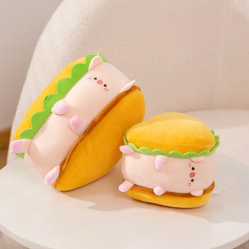 Anime Sandwich Pig Bread Plush Toy Creative Stuffed Animals Piggy Toast Doll Girl Birthday Toys Girlfriend Couple Cute Gift