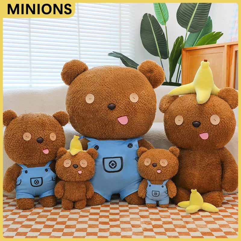 35CM Anime Disney Minions Tim Bear Plush Doll Toys Minion Teddy - Bobs Teddy Bear Stuffed Dolls Pillow Children's Birthday Gifts