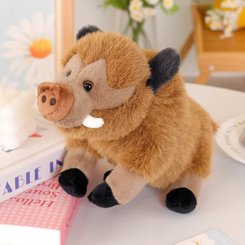 25/30cm Simulation Wild Boar Plush Toy Eurasian Wild Boar Doll Cute Mountain Pig Doll Lovely Stuffed Doll Kawaii Toy Gifts