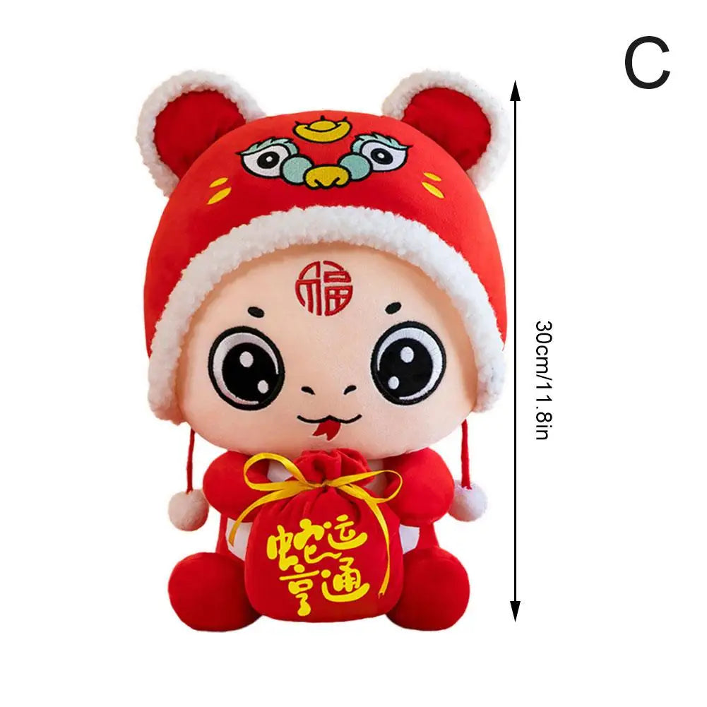 20/25/30/40/50cm Snake Year Mascot Doll Decoration 2025 Snake Chinese Ornament New Year Gift Plush Toy Festival DIY Accessories