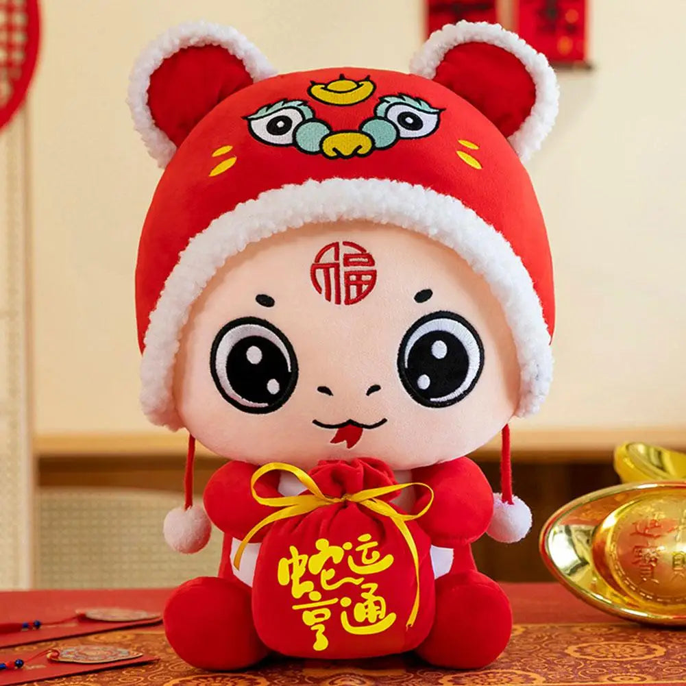 20/25/30/40/50cm Snake Year Mascot Doll Decoration 2025 Snake Chinese Ornament New Year Gift Plush Toy Festival DIY Accessories