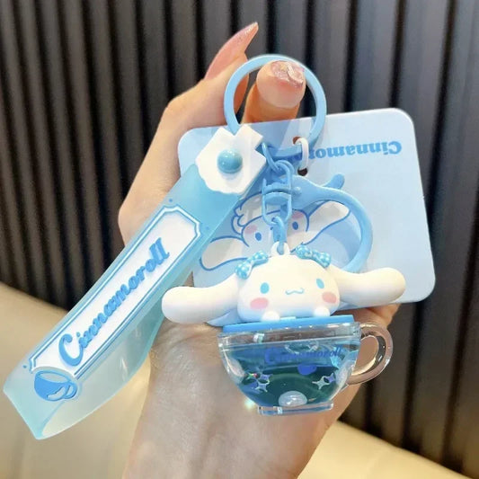 Genuine Sanrio Melody Doll Keychain Cartoon Anime Kuromi Cinnamoroll Plush Camera Trinkets Pendant Girls Funny Cute Gift Toys