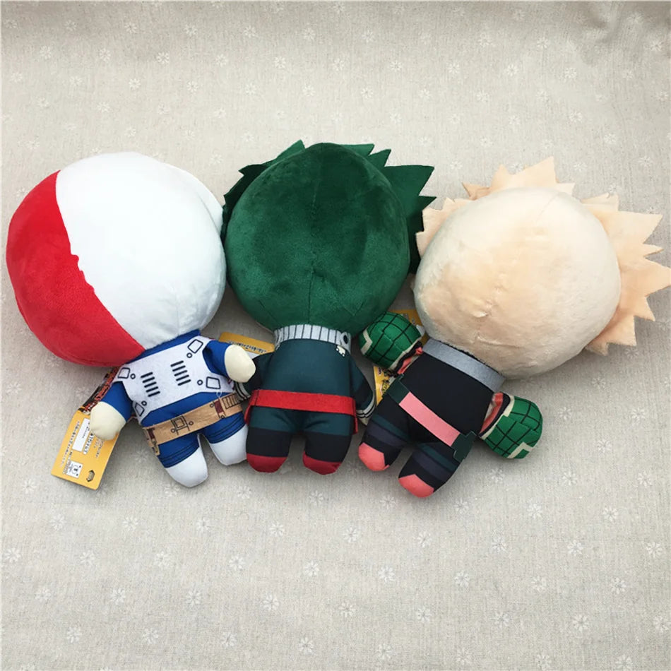 Anime 15-27cm My Hero Academia Plush Toys Cartoon Izuku Midoriya Katsuki Bakugou Shouto Todoroki Stuffed Dolls Kids Gifts