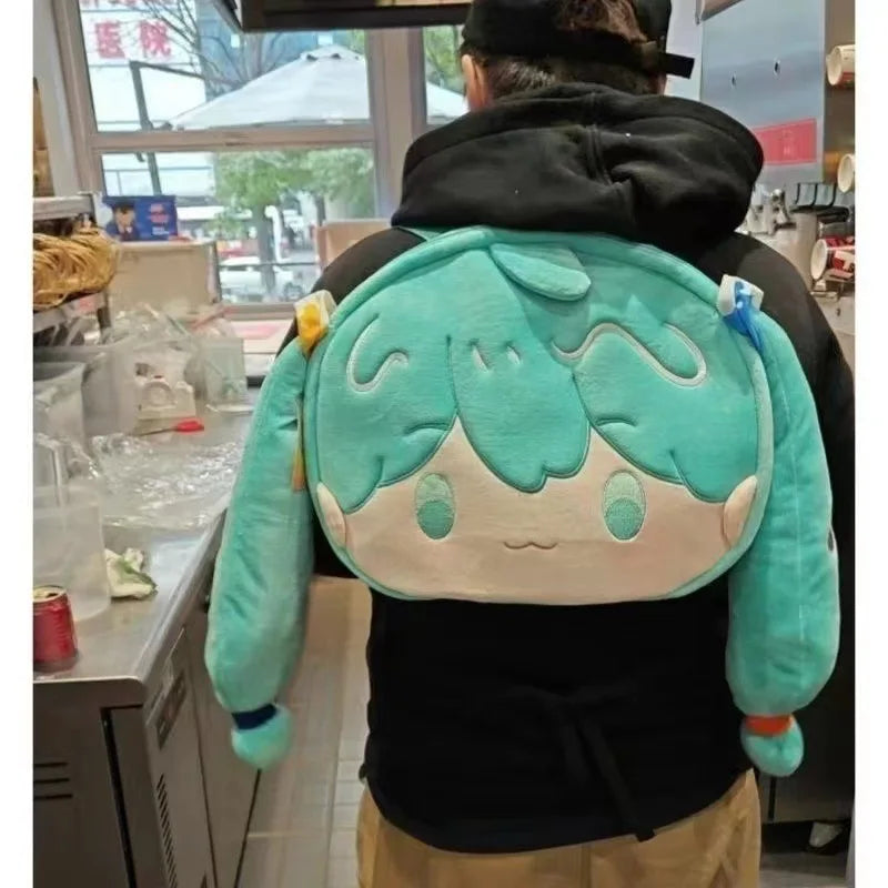 Hatsune Miku Backpack Shoulder Cute Cartoon Peripheral Doll Birthday Gift Wholesale Plush Backpack For Girls Holiday Presents