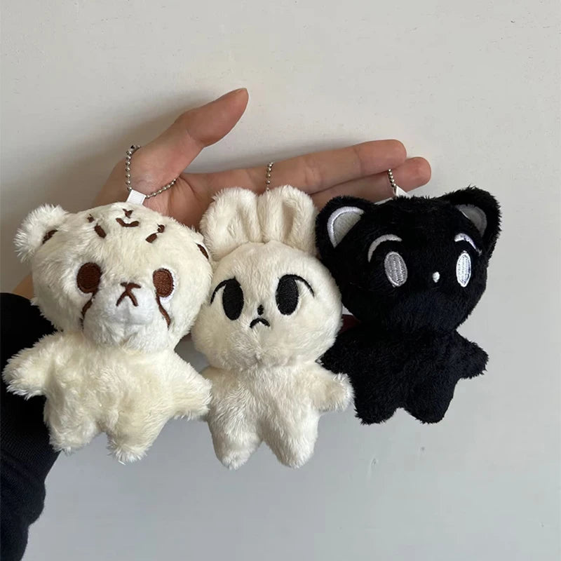 Kpop Cartoon Cheetah Lee Doyoung Mark Same Plush Keyrings Q Styles Mini Gomdo Lee Taeyong Keychains Key Rings Bag Pendants