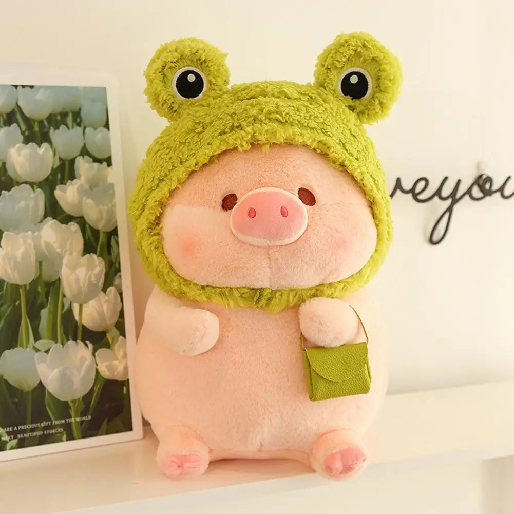 Pig Plush Toy Transforms Into Lulu Pig Doll 30CM Cute Hat Pig Plush Fill Doll Children's Birthday Christmas Gift For Girls