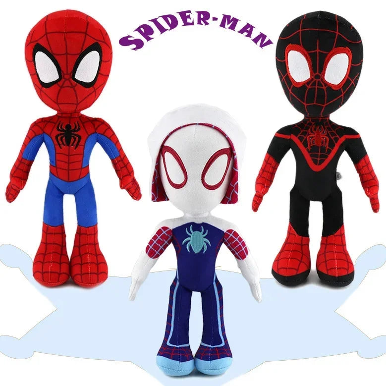 18-33cm 3styles Marvel Spiderman Plush Toy Soft Stuffed Cartoon Spider-man Stuffed Doll Plush Boy Cloth Doll Kid Christmas Gifts