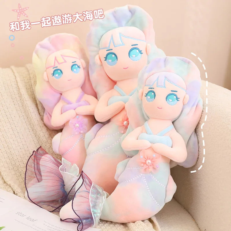 45/60cm Cartoon Mermaid Plush Doll Toy Children Adults Comfort Doll Mini Cute Pillow Baby Stuffed Plush Toys Girls Birthday Gift