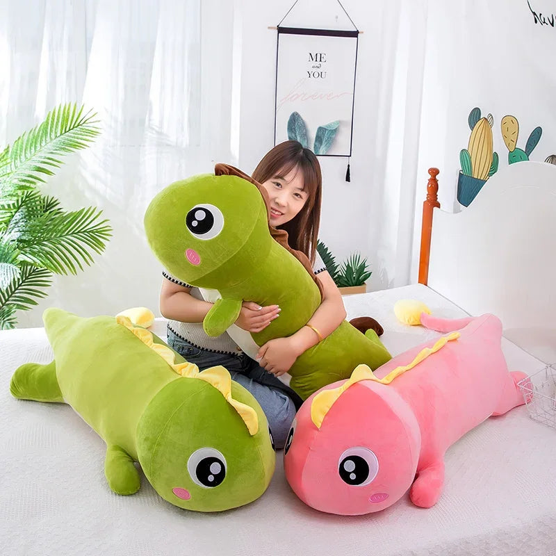 60/80/100cm Super Soft Lovely Dinosaur Plush Doll Cartoon Stuffed Animal Dino Toy for Kids Baby Hug Doll Sleep Pillow Home Decor