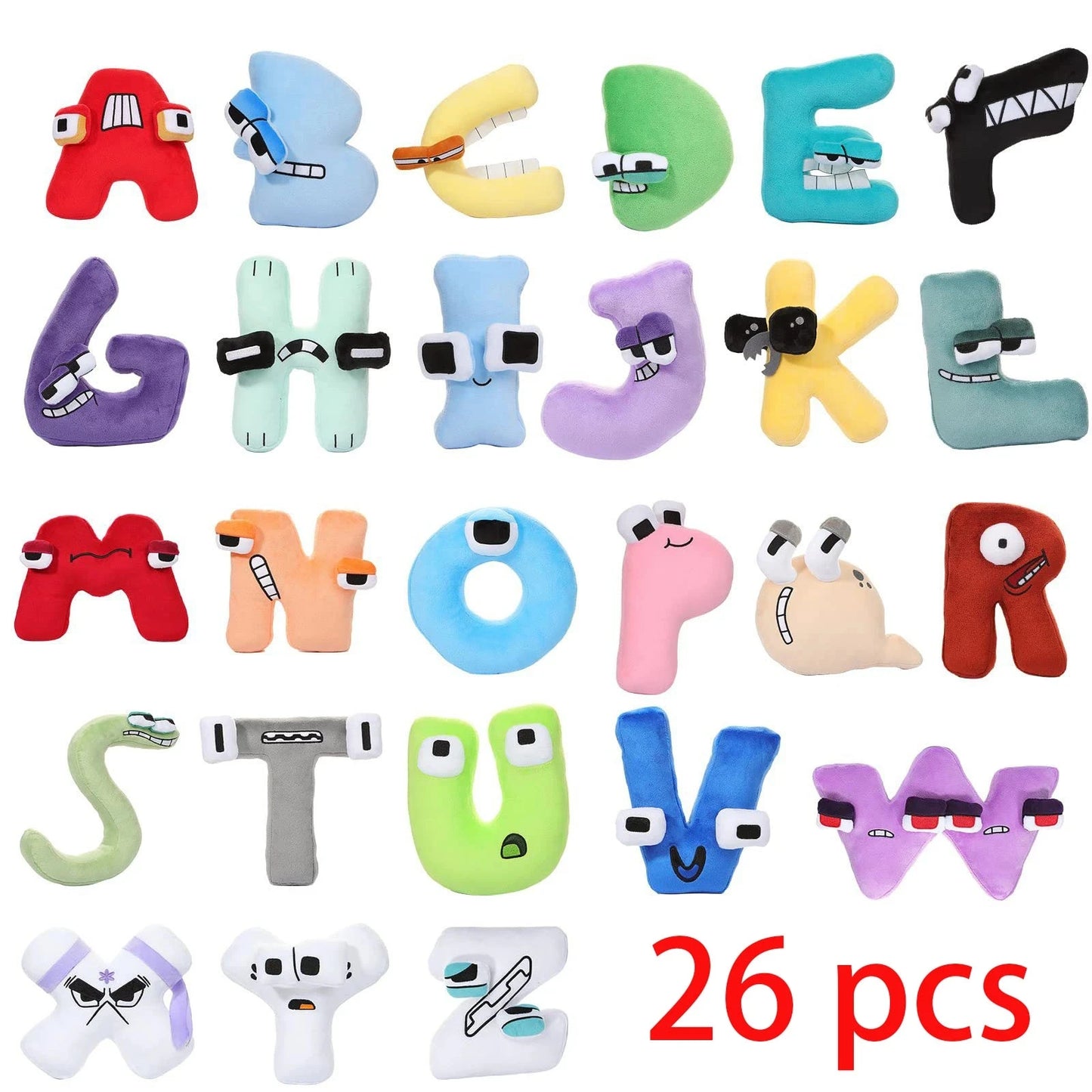 2023 NEW Alphabet Lore Plush Toy Anime Doll 26 English Letters Stuffed Toys Children Montessori Numbers 0-9 Doll Toy Plush Gifts