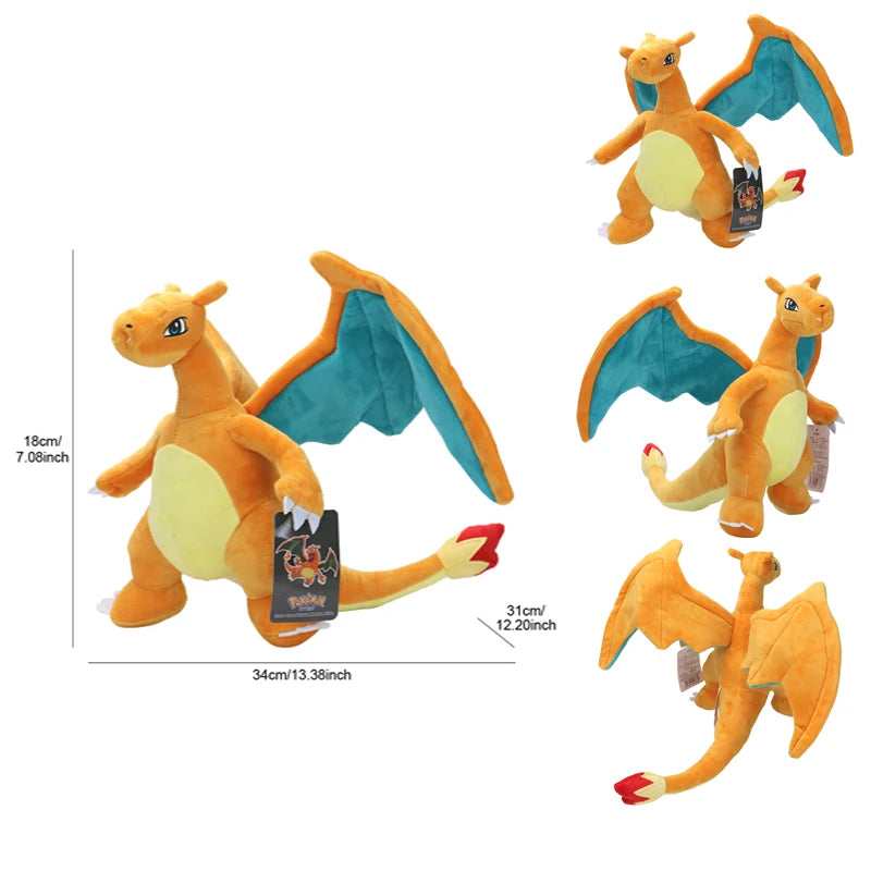 Pokemon Charizard X Y Soft Plush Toys Anime Rayquaza Fuse Gigantamax Charizard Cool Stuffed Animals Peluche Dolls Birthdays Gift