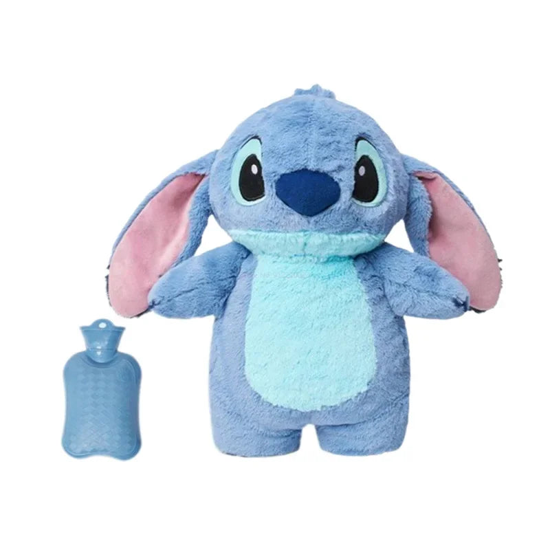 Kawaii Disney Stitch Angel Lotso Plush Hand Warm Bottle Hot Water Bottles  Winter Portable Warm Hand Bag Anime Toys Xmas Gifts