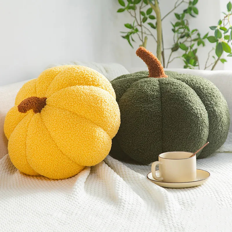 20/35CM Luxury Woody Decor Pumpkin Shaped Pillow Nordic Style Room Decor Pillow Plush Sofa Living Room Bedside Bed Cushion