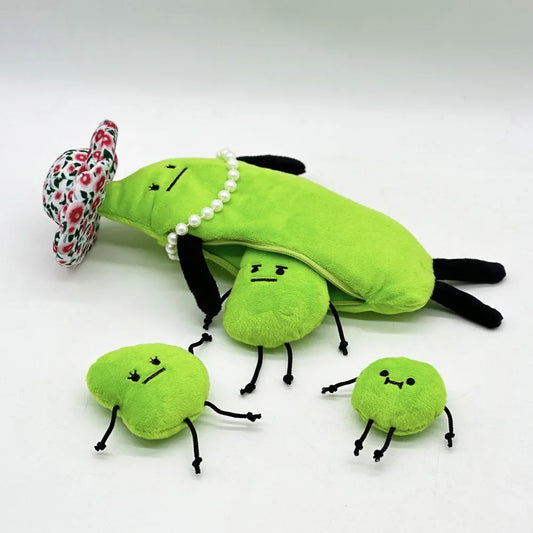 31cm New Secret Staycation Plush Toy Edamame Family Doll Cute Cartoon Stuffed Soft Toy Birthday Christmas Gift For Children