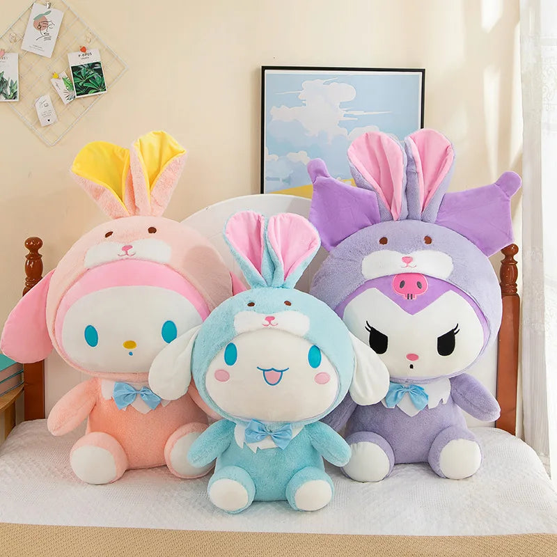 Giant Sanrio Kawali Kuromi Hello Kitty My Melody Cinnamoroll Pillow Plush Toys Anime Kid Doll Cartoon Collection Children's Gift