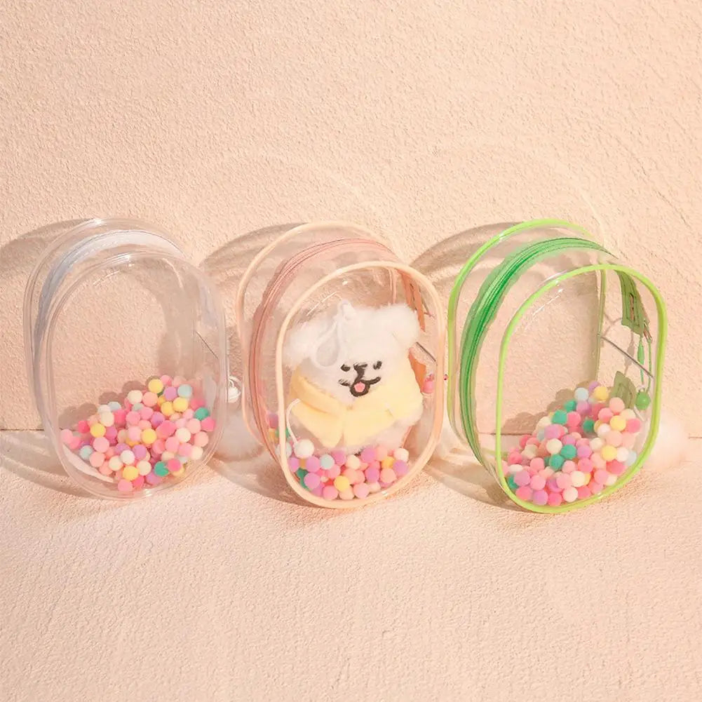 18cm PVC Storage Keychain Bag Organizer Box Doll Bag for Popmart for labubu doll(no doll) #467187