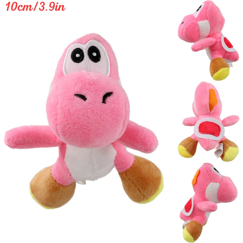 Kawaii Mario Bros Super Star Green Yoshi Mushroom Plush Keychain Cute Anime Triple Bananas Mario Luigi Hat Peluche Dolls Pendant