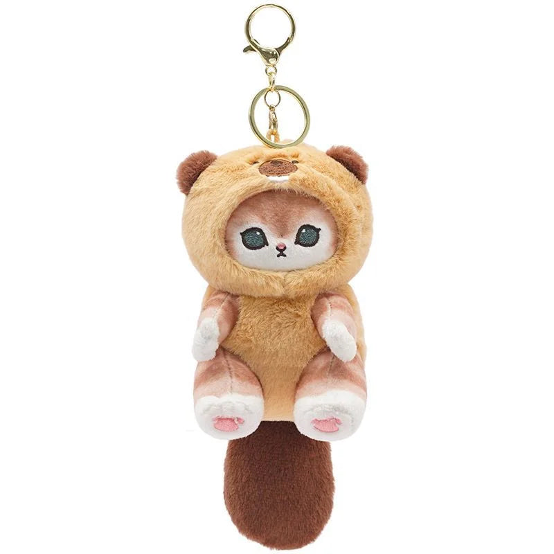 Genuine Mofusand Cat Fortune Sandy Shark Cat Cross Dressing Raccoon Fox Plush Doll Pendant Keychain Pendant Plush Toy Presents