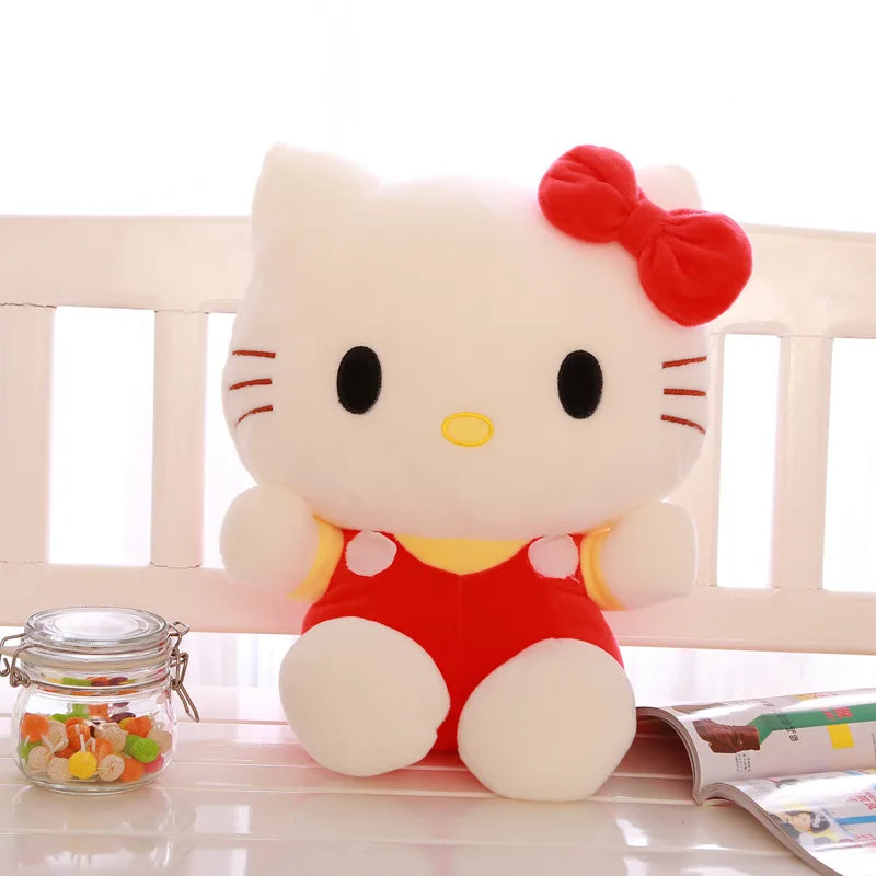 20cm Hello Kitty Plush Toys Sanrio Cute Movie KT Cat Dolls Soft Stuffed Hello Kitty Birthday Gifts For Kids Animals Toys