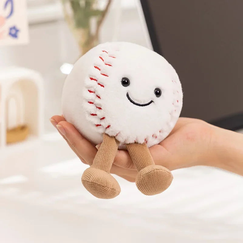 Cute Basketball Football Tennis Baseball Billiards Plush Toys Soft Stuffed Balls Pillow Players Souvenir Birthday Gift