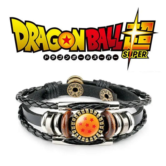 2024 New Anime Dragon Ball Z Bracelet Classic Leather Metal Charm Bracelet Buckle Stainless Steel Men Women Unisex Jewelry Gifts