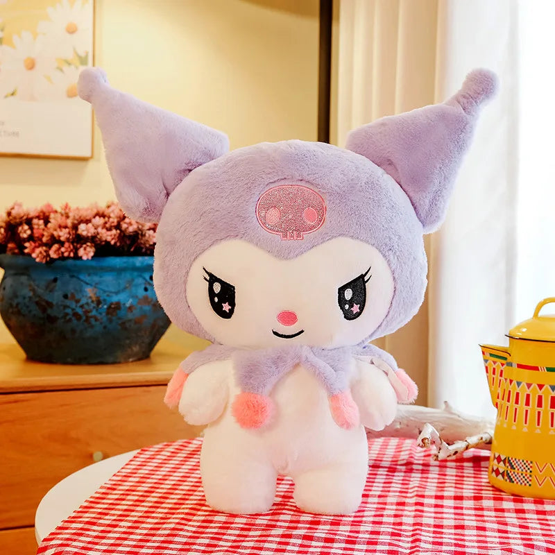 Kawaii Sanrio Plush Toys 25cm Kuromi My Melody Plushies Dolls Cute Sanrio Merch Cartoon Anime Stuffed Plush Toys Birthday Gifts