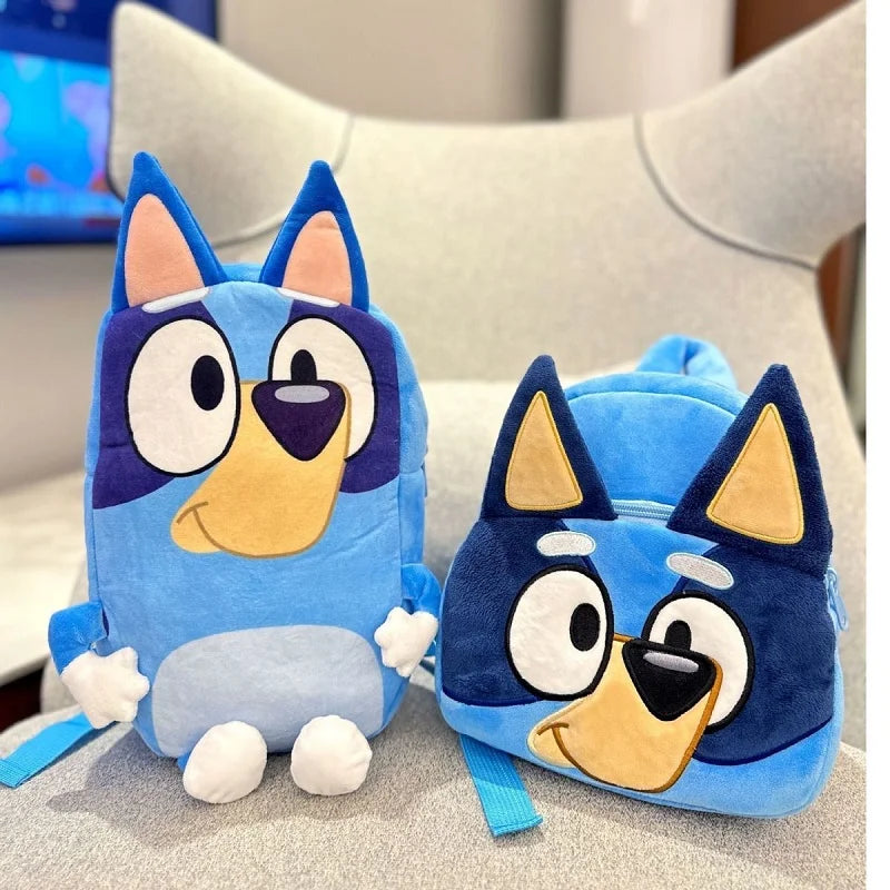 Bluey And Bingo Plush Backpack Anime Figure Muffin Dog Models Cartoon Fashion Mini Schoolbag Storage Bag Gift For Children