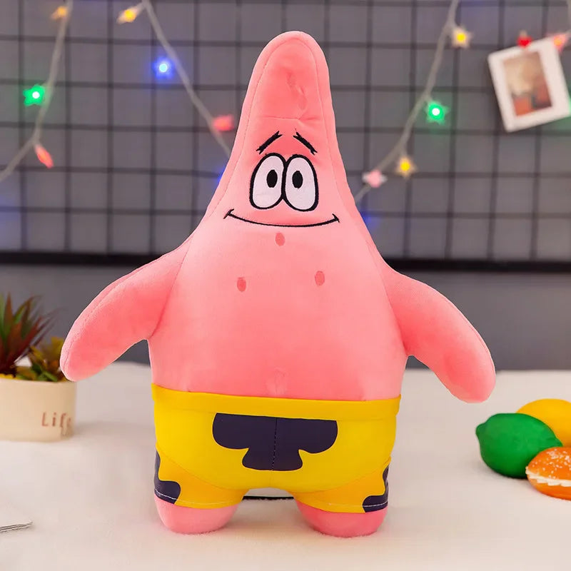 Big Size Cute SpongeBob Patrick Star Plush Toy Very Soft Hug Pillow Stuffed Cartoon Anime Plushies Kawaii Doll Xmas Gifts