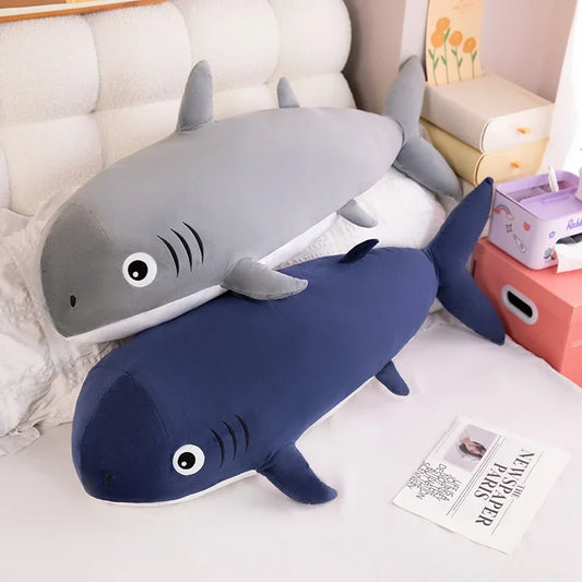 Shark Plush Pillow Big Stuffed Animal Toy Cute Plushie Doll Soft Hugging Sleeping Pet Throw Pillow Cushion Gift for Girl Boy