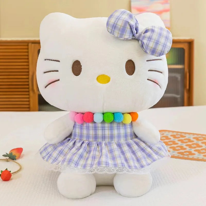 22-35cm Hello Kitty Anime Cute Stuffed Toys Sanrio KT Cat Plushier Soft Pillow Birthday Gifts For Girls Kawaii Pendant Dolls