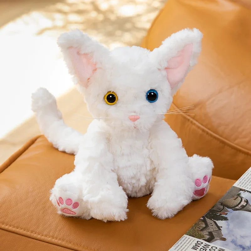 25cm Simulation Devon Rex Pet Cat Plush Doll Curly Haired Cat Stuffed Toys For Friends Gifts