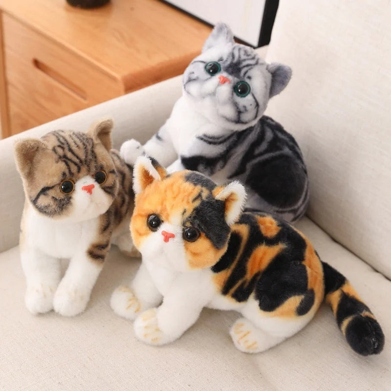 New Kawaii Cute Imitation Kitten Plush Toy Cat Star Doll Children Pacify And Follow Pillow Kids Toy Simulation Cat Stuffed Toys