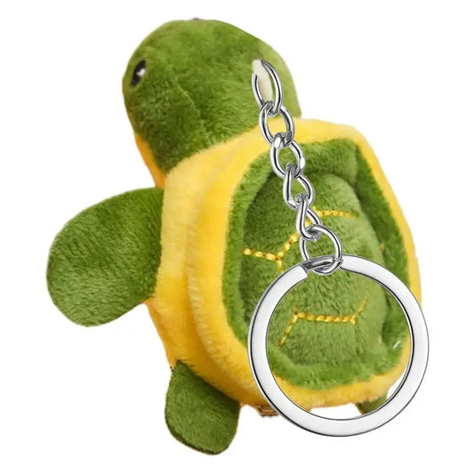 Tortoise Keychain Cute Animal Cartoon Key Pendant Decorative Soft Stuffed Plush Toy Keyring Sea Turtle Car Bag Pendant