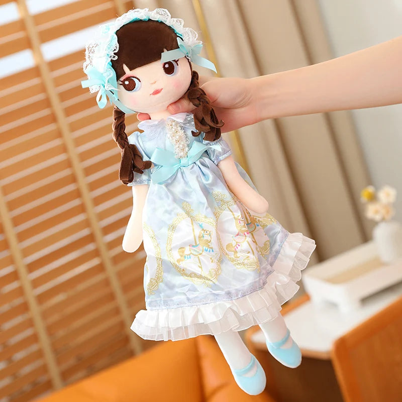 35-45cm Cuddly Plush Girls Doll with Princess Dress Children Baby Appease Toys Stuffed Soft Cartoon Plush Toys for Kids Gift