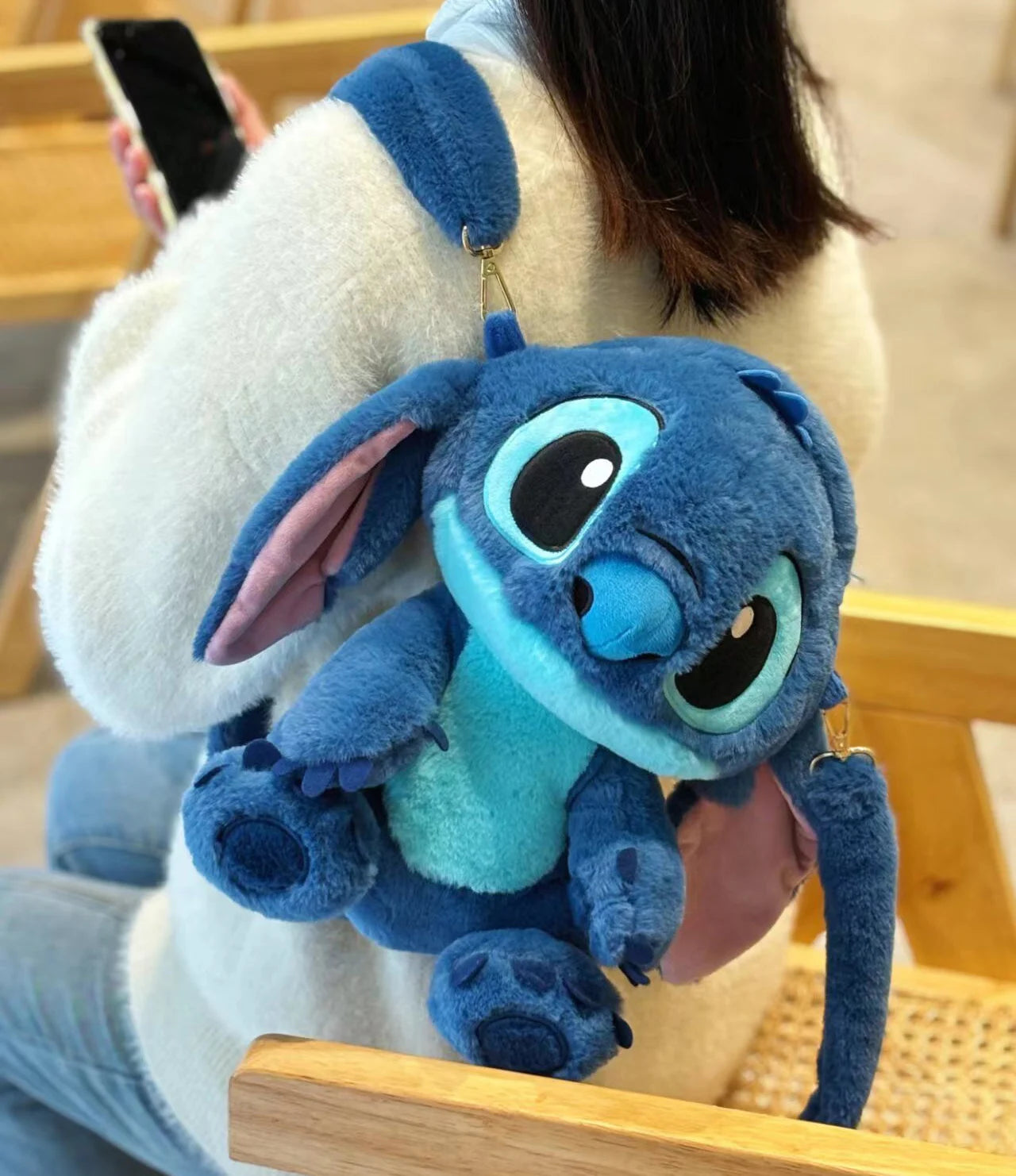 Genuine Disney 28cm Stitch Angel Stuffed Toys Cartoon&Cute Lilo & Stitch Plush Dolls Throw Pillow Doll Backpack Birthday Gift