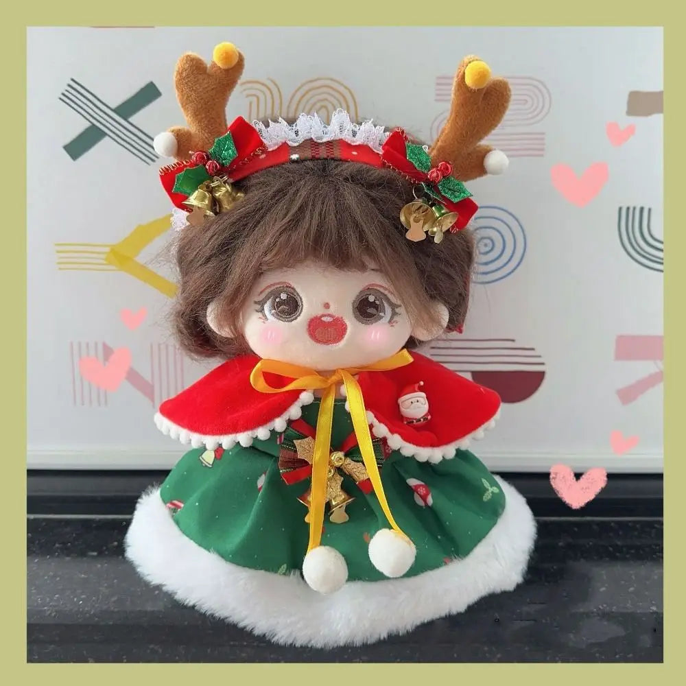 New EW Cute Doll Lovely Clothes 6 Styles With Cartoon Headband Accessories Doll Skirt Fashion Dresses Skirt Plush Dolls Clothes