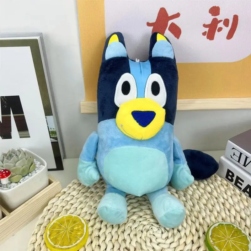 Bluey 28cm Anime Figures Family Bingo Plush Dolls Animation Peripheral Dog Dad Bandit And Mom Chilli Stuffed Toys Kids Gift