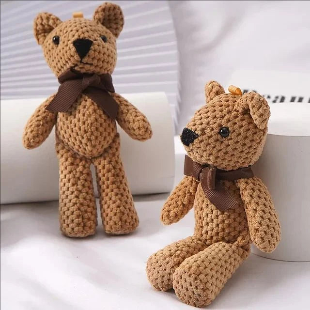 New Kids Plush Animals Toys Cute Bear Stuffed Bags Key Pendant Dolls Gifts Birthday Wedding Party Decor Children Baby Bear Stuff