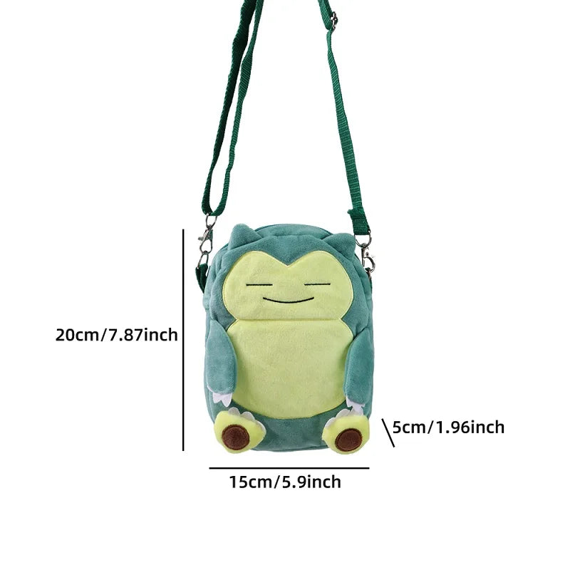 Pokemon Plush Toys Crossbody Bag Cute Gengar Rowlet Pikachu Lucario Eevee Mimikyu Fashion Mobile Phone Bag  Peluche Dolls Gifts